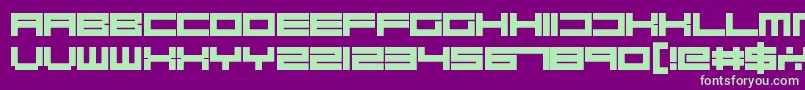 RobotBlocks Font – Green Fonts on Purple Background