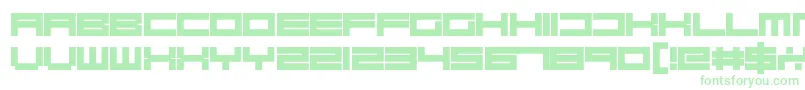 RobotBlocks Font – Green Fonts on White Background