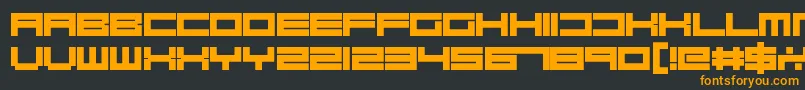 RobotBlocks Font – Orange Fonts on Black Background