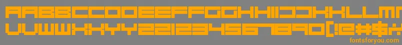 RobotBlocks-Schriftart – Orangefarbene Schriften auf grauem Hintergrund