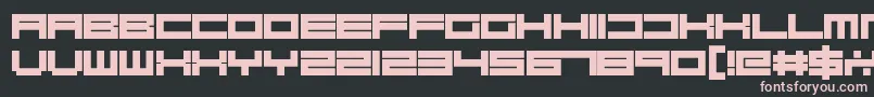 Fonte RobotBlocks – fontes rosa em um fundo preto