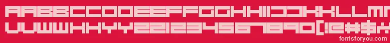 RobotBlocks Font – Pink Fonts on Red Background