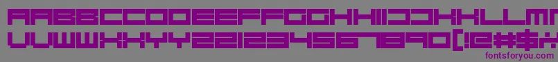 RobotBlocks Font – Purple Fonts on Gray Background