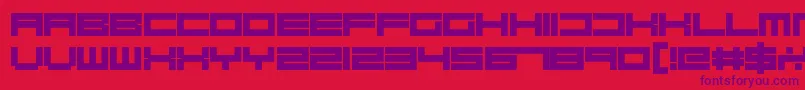 RobotBlocks Font – Purple Fonts on Red Background