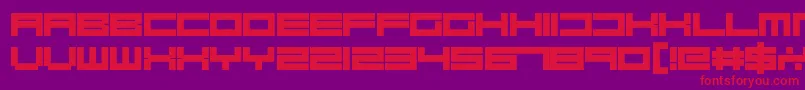 フォントRobotBlocks – 紫の背景に赤い文字