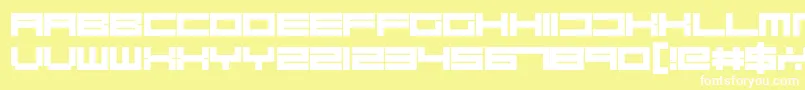 RobotBlocks Font – White Fonts on Yellow Background