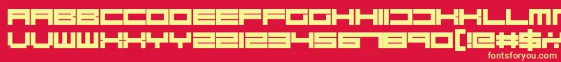 fuente RobotBlocks – Fuentes Amarillas Sobre Fondo Rojo