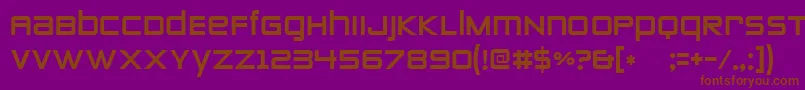 Zeroes Two Font – Brown Fonts on Purple Background