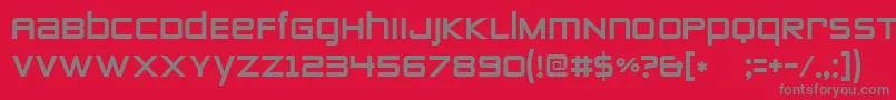 Zeroes Two Font – Gray Fonts on Red Background