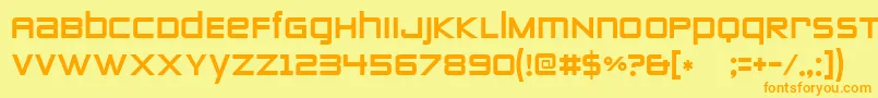 Zeroes Two Font – Orange Fonts on Yellow Background