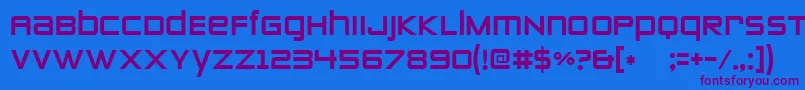 Zeroes Two Font – Purple Fonts on Blue Background