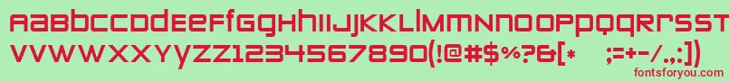 Zeroes Two Font – Red Fonts on Green Background