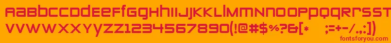 Zeroes Two Font – Red Fonts on Orange Background