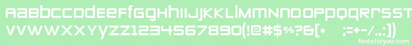 Zeroes Two Font – White Fonts on Green Background