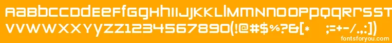 Zeroes Two Font – White Fonts on Orange Background