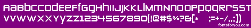 Zeroes Two Font – White Fonts on Purple Background