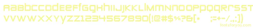 Zeroes Two Font – Yellow Fonts on White Background