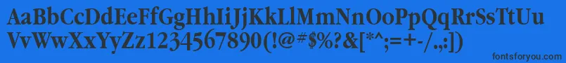 GaramondnarrowattBold Font – Black Fonts on Blue Background