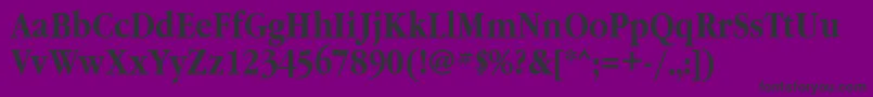 GaramondnarrowattBold Font – Black Fonts on Purple Background