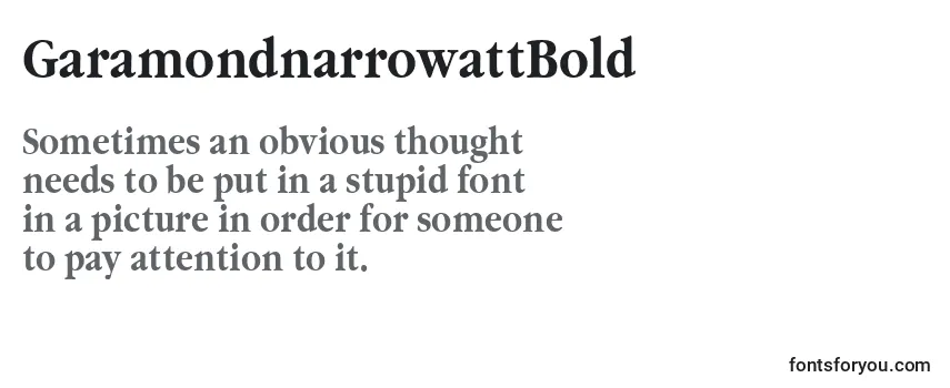GaramondnarrowattBold Font