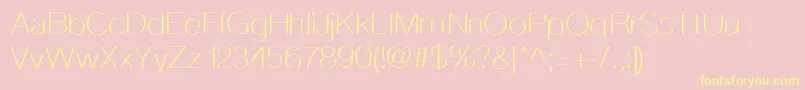 Delicatesans Font – Yellow Fonts on Pink Background