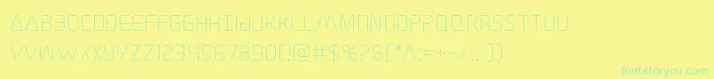 Шрифт Elitedanger – зелёные шрифты на жёлтом фоне