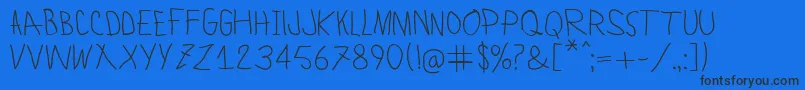 LamiarRegular Font – Black Fonts on Blue Background