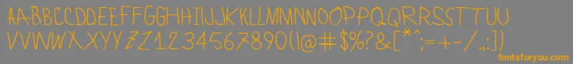 LamiarRegular Font – Orange Fonts on Gray Background