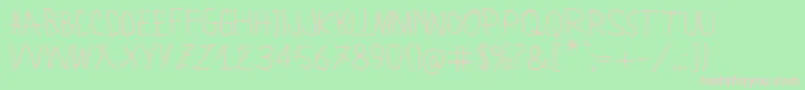 フォントLamiarRegular – 緑の背景にピンクのフォント