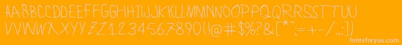 LamiarRegular Font – Pink Fonts on Orange Background