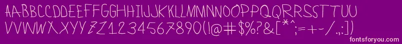 LamiarRegular Font – Pink Fonts on Purple Background