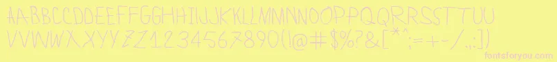 LamiarRegular Font – Pink Fonts on Yellow Background