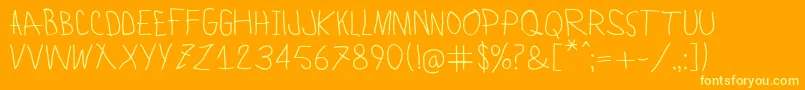 LamiarRegular Font – Yellow Fonts on Orange Background