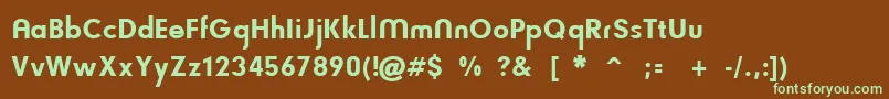 Ft9-Schriftart – Grüne Schriften auf braunem Hintergrund