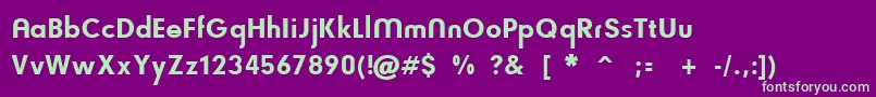 フォントFt9 – 紫の背景に緑のフォント