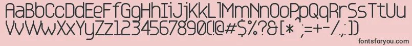 Base4 Font – Black Fonts on Pink Background