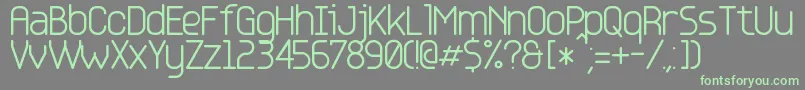 Base4 Font – Green Fonts on Gray Background