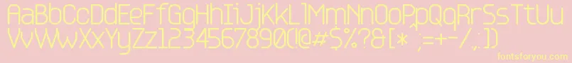 Base4 Font – Yellow Fonts on Pink Background