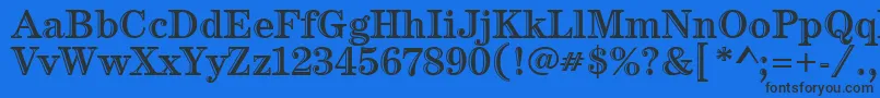 CenturyHtldItcTt Font – Black Fonts on Blue Background