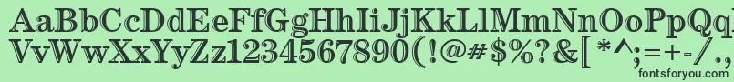 フォントCenturyHtldItcTt – 緑の背景に黒い文字