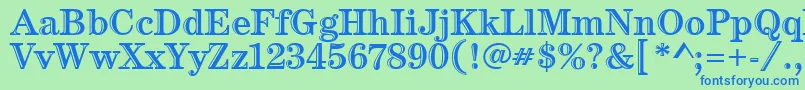 CenturyHtldItcTt Font – Blue Fonts on Green Background