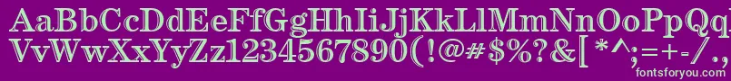 CenturyHtldItcTt Font – Green Fonts on Purple Background