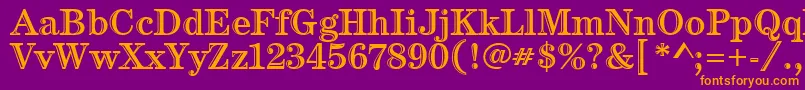 CenturyHtldItcTt Font – Orange Fonts on Purple Background