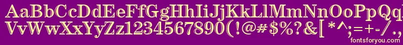 CenturyHtldItcTt Font – Yellow Fonts on Purple Background