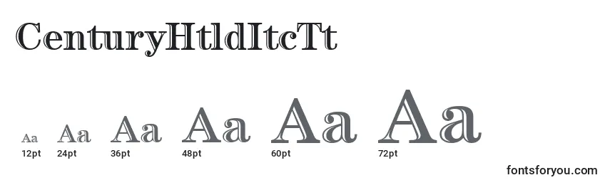 CenturyHtldItcTt Font Sizes