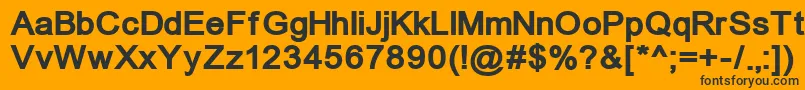 Un866b Font – Black Fonts on Orange Background