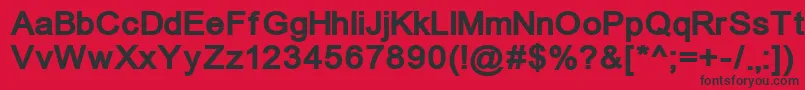 Un866b Font – Black Fonts on Red Background