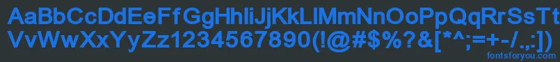 Un866b Font – Blue Fonts on Black Background