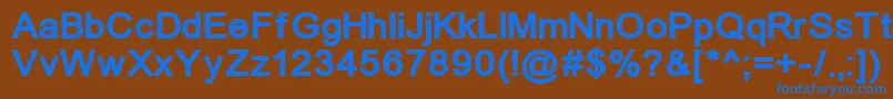 Un866b Font – Blue Fonts on Brown Background