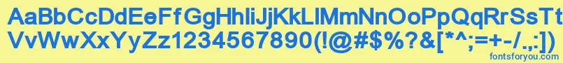 Un866b Font – Blue Fonts on Yellow Background